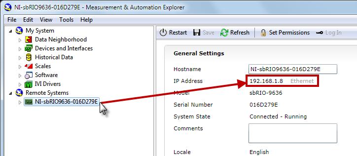 Appendix B Changing the IP Address in the LabVIEW Project Your RIO device is identified by its IP address.
