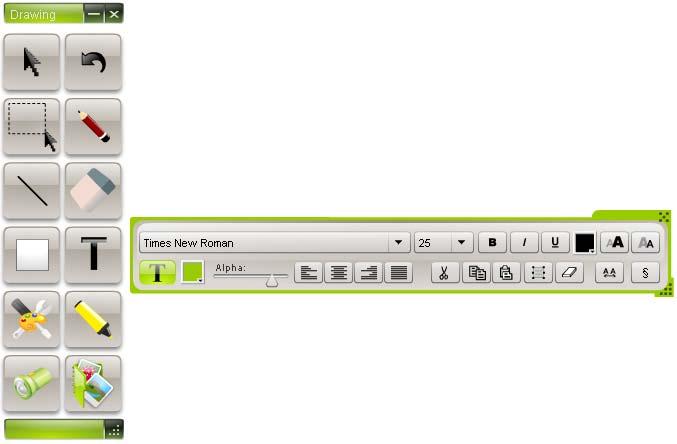8. Text The Text tool allows you to create new text boxes, alter their appearance, text formatting, etc.