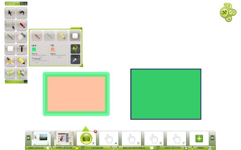 You can also change the colour of any drawing, line, highlighting or object to