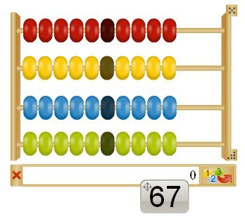 4. Using the Abacus Drag the beads to reveal numbers Drop a number here