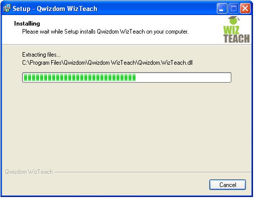 as below. Click Finish to continue the WizTeach installer.