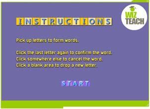 English Language Games There are 4 Literacy Games built