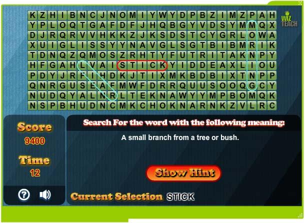 2. Word Hunt Search for the word