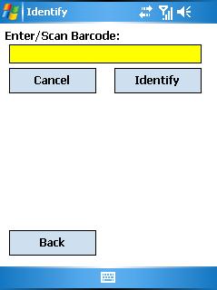 IDENTIFY The identify function is used to display the description of a documentditem when the barcode is scanned. It will also show the last known locationdemployee that had it.