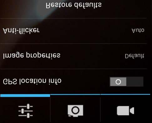 Tap Camera in the applications list to open the camera interface. In this interface, you can perform the following operations: Switch Cameras Your tablet provides you with front/back camera.