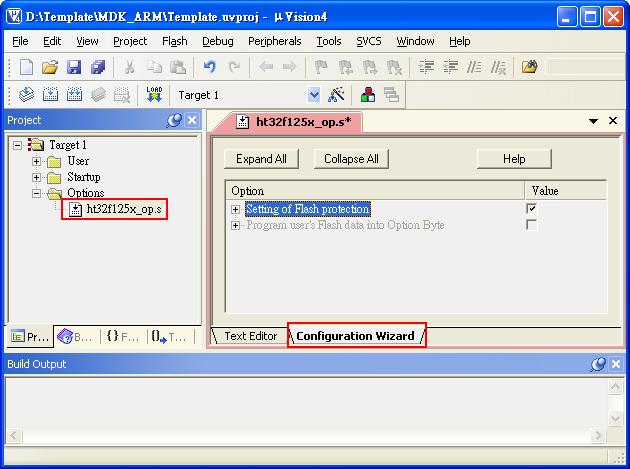 3. Select the Option Byte file and change the values using the Configuration Wizard according to actual requirements. Option Bytes Programming Figure 46. Option Bytes Configuration Wizard 4.