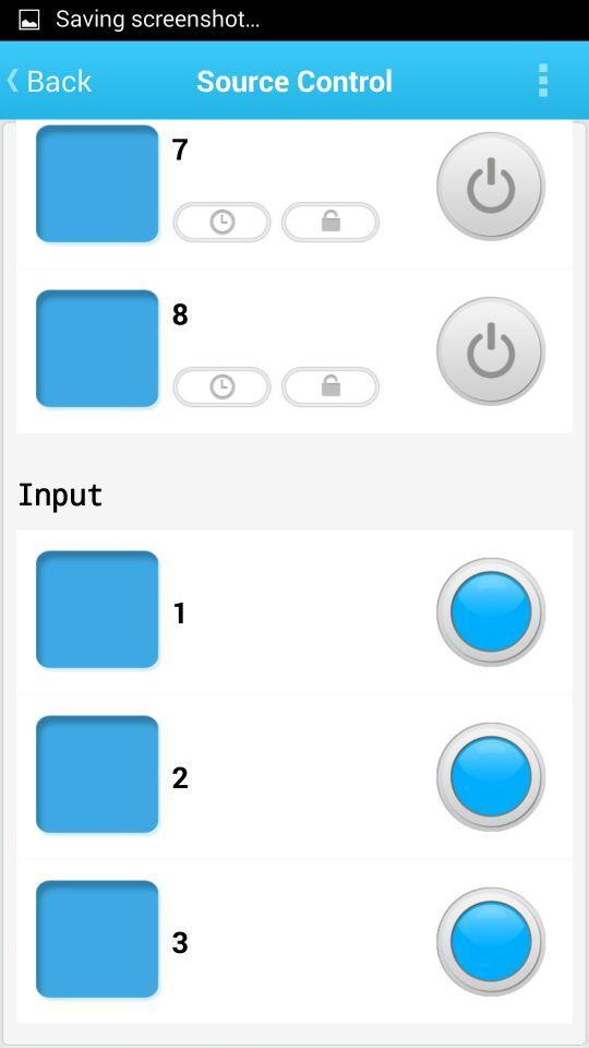 Eight outputs are open and 3 inputs are off by default.