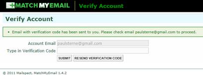 by entering a verification code in the dialog box.