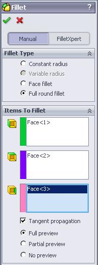 L. Fillet Full Round 1. Step 1. Click Dimetric on the Standard Views toolbar.