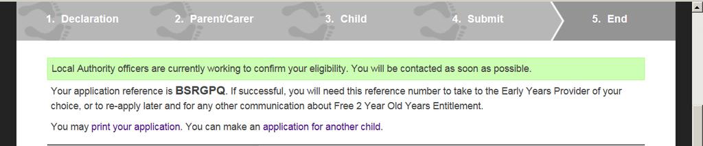 Not Found If the applicant s eligibility cannot be confirmed by the checking service, a message in a red banner will be displayed; if an email address has been supplied a system email will be
