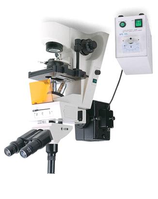 Reflected fluorescence system Phase contrast unit CCD adapter Camera Digital camera adapter Photograph unit Fluorescence filter system UV exciton wavelength:330~400nm Fluorescence filter system V