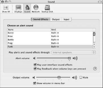 Task 5 notes The Output volume bar is visible no matter which of the three tabs of the Sound pane you select.