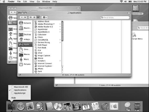Mac OS X Basics 13 Task 6 Figure 6-3: Contextual menus for files can provide alternate applications to work with the chosen file. 5.