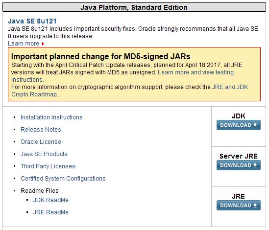 You will be taken to the Java SE Development Kit 8 Downloads page. 3. Select Accept License Agreement. 4.