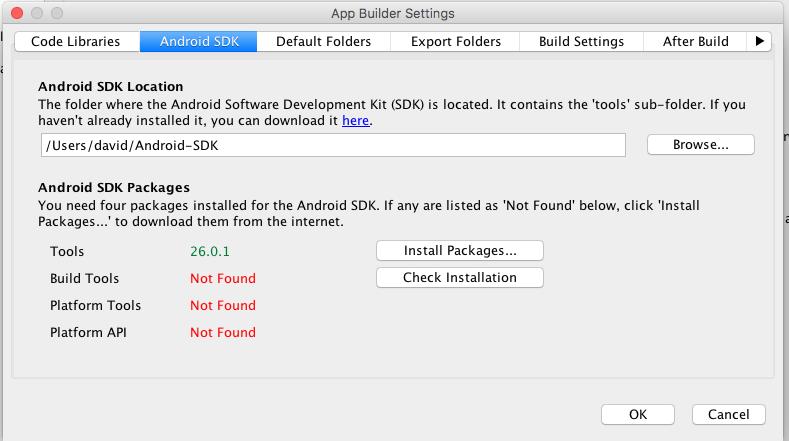 B. Download and install additional SDK packages The Android SDK as it stands will not be sufficient to build an app.