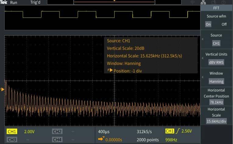 8. Using an FFT to Analyze a Signal s Frequency Spectrum The FFT function calculates the frequency input of the source waveform.