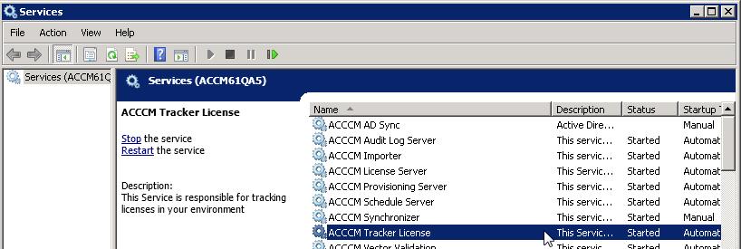 3. Log on to the ACCCM Web interface as