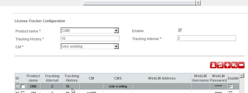 Field Description Values screen only if the product name equals to CMS. 4. Click Add. 5. To edit an existing record, double-click the relevant row from the table.