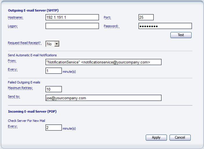Page 108 Mail Settings In order for the E-mail Integration to process incoming