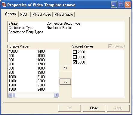when used in combination with privileges, video templates limit scheduler access to conference and room network parameter fields.