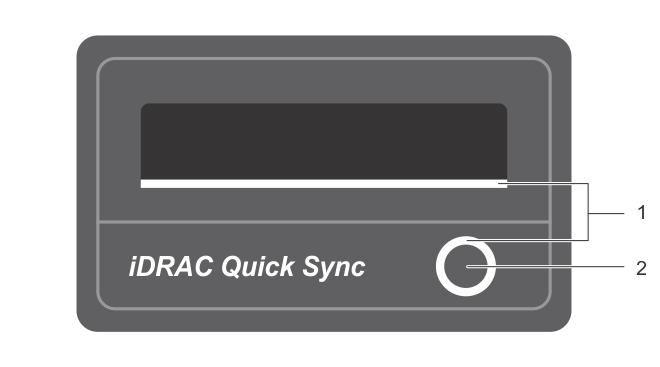 Quick Sync indicator codes Figure 12. Quick Sync 1. Quick Sync Status Indicator 2. Quick Sync Activation Button Table 13.