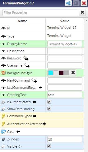 Configuration and Usage: Terminal Widget To use the Terminal Widget, you must first add it to a mashup.