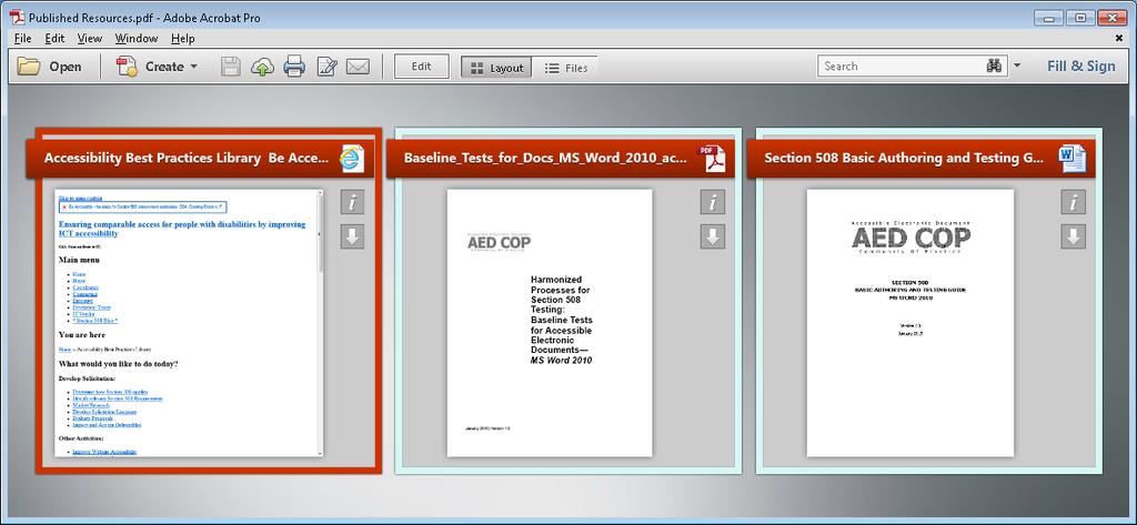 Preconditions A. PDF Portfolio A PDF Portfolio is a collection of documents combined into one PDF file. Collections may include a variety of document types, like PDF and MS Word.