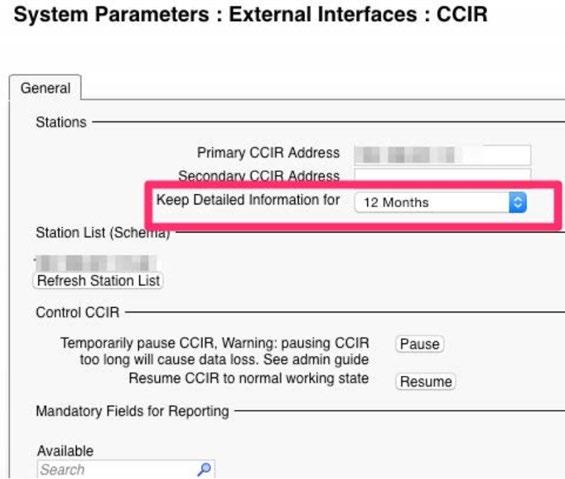 Primary CCIR Address If the Primary CCIR Address field is blank, then CCIR needs to be installed. CCIR can be installed locally on the ECC server or on a separate server.