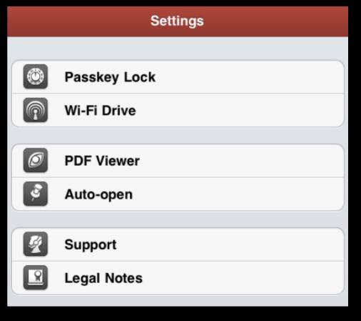 24 Appendix: Settings PDF Expert Settings allow you to customize your application, configure Wi-Fi network drive parameters, document viewing, security and other preferences for PDF Expert.