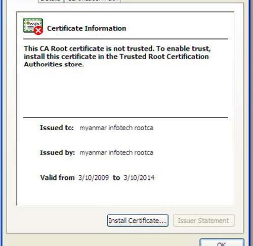2.2 Root Certificate Installation (.Cer) File Third step is to install Root CA certificate (.cer) file. 1.