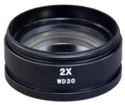 of view: 22mm 15X field of view: 16mm 20X field of view: 12mm 25X field of view: 9mm Auxiliary Objective lens Objective