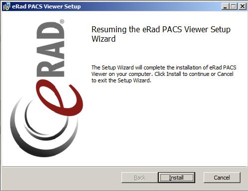 Installing the erad Full Viewer Before you can use the Full Viewer, you must download and install the viewer software on a Windows-based PC. Click the link on the Images Tab to go to the Account Page.