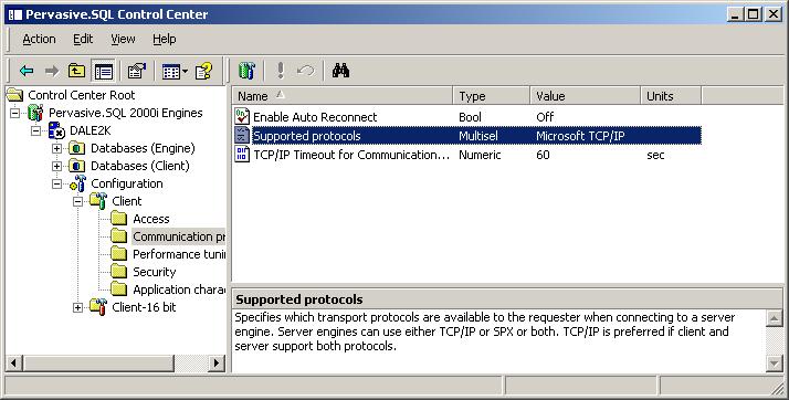 Double click Supported Protocols in the right panel.