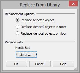 Chief Architect X6 User s Guide You can replace a library object in your plan with a different item from the library using the Replace From Library edit button.