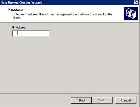Deploying Parallels Containers Failover Clusters 46 8 In the IP Address window, indicate an IP address for the cluster.