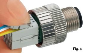 The connector accepts cables up to 8mm. Cable Assembly 1.