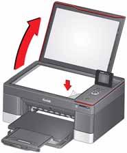 Copying Adjusting the settings and copying a document 1. Lift the scanner lid, and place the document face down in the right-front corner of the scanner glass. 2. Close the lid. 3. Press Home. 4.