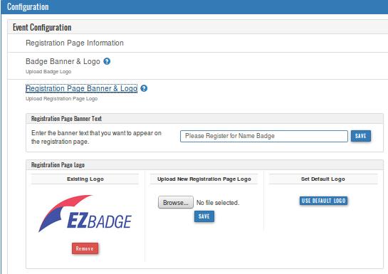 The Upload New Badge Logo section of the Badge Logo area of the display allows the replacement of the existing badge logo with a new logo. To replace the logo, click on the Choose File button.