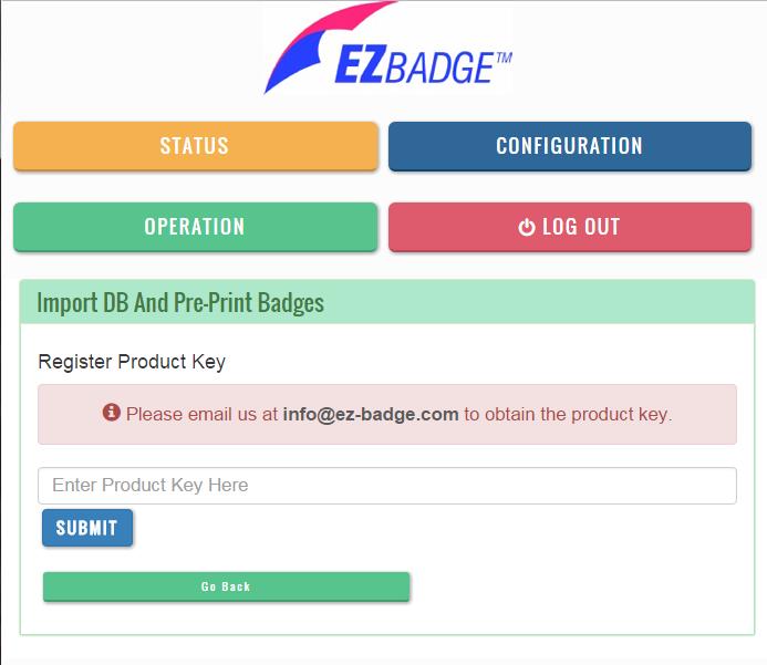 EZBadge system. Upon completion of this operation a status window is displayed with the results of the transfer. By clicking on the icon, a confirmation display will appear.