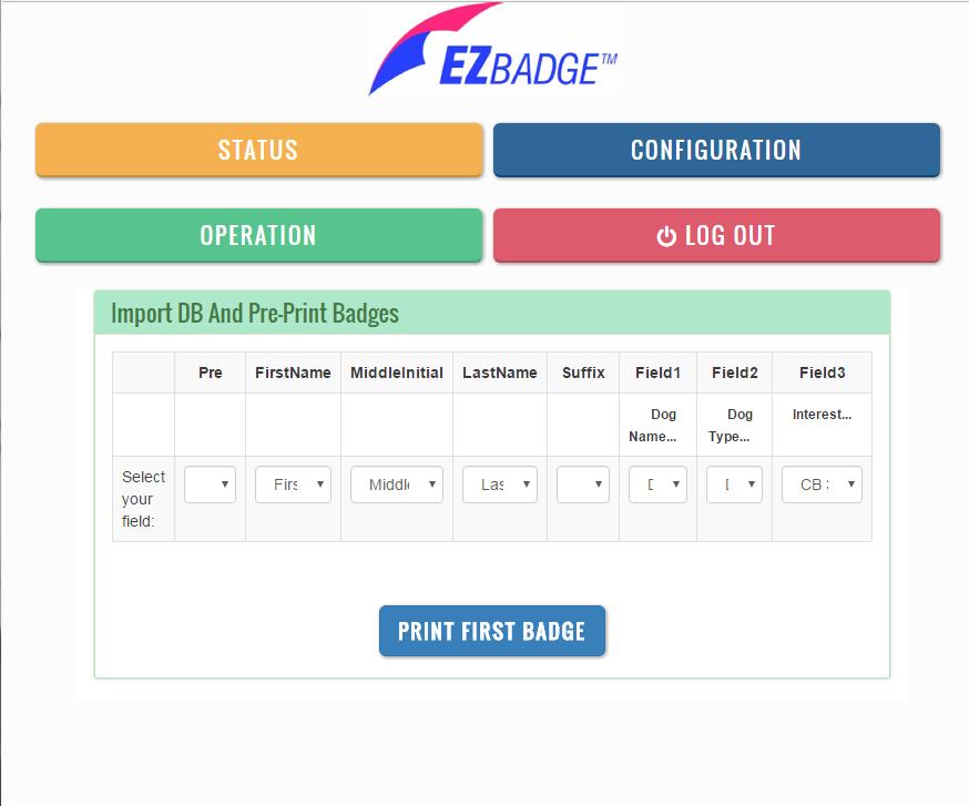 To import the file to the EZBadge system server, click on the Choose File button. This opens a file chooser window. In this window navigate to the desired file, select it and close this display.
