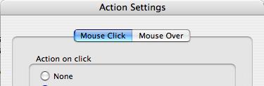 In the Action Settings dialog