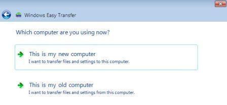 Select An external hard disk or USB flash drive in next step >> Click on This is my new computer
