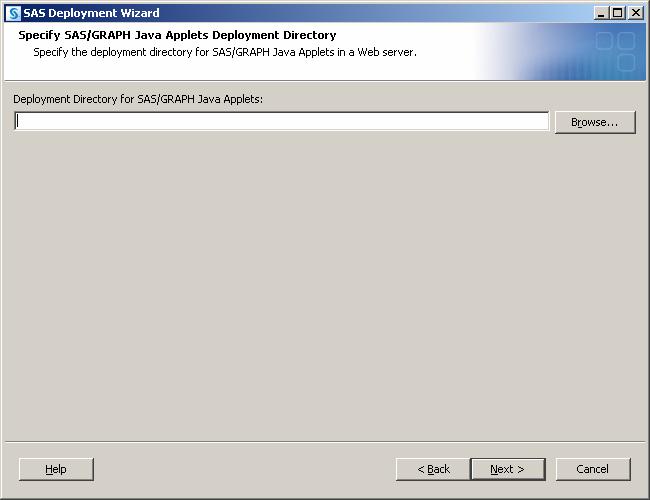 Deployment Directory for SAS/GRAPH Java Applets: This is part of the SAS/GRAPH Java applets install.