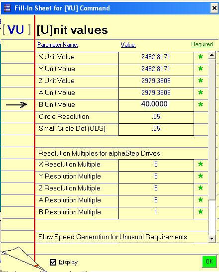 Click OK at the bottom of this sheet to save changes. Click to Values > Unit values.