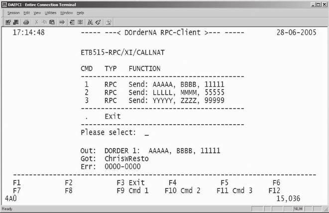 JCL to Compile and Link COBOL Client the linkage section of the generated client adapter.