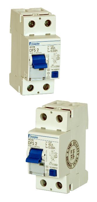 Doepke DESIGNED TO MEET BSEN60439-3 These easy to install consumer units accept the complete range of Doepke RCDs, which have been manufactured