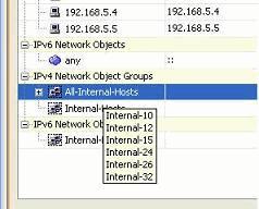of an existing access list with a network group