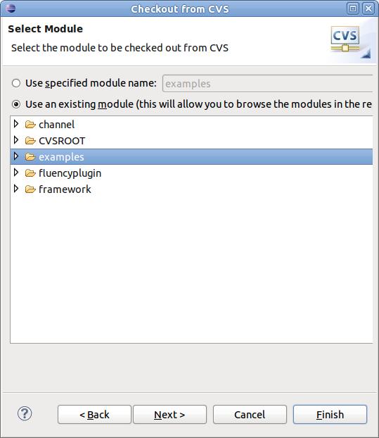 Chapter 4. Running the JMS example in Eclipse (with Maven) Figure 4.3. Select Module 4.
