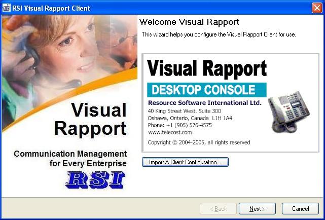 5.2. Configure Resource Software International Visual Rapport Client The information provided in this section assumes that the Visual Rapport client has already been successfully installed and