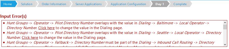 Validation Error Messages Portal runs data validation after each page submission.